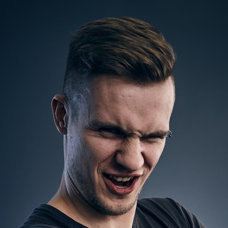 Kuba Florczuk pulling a goofy grimace